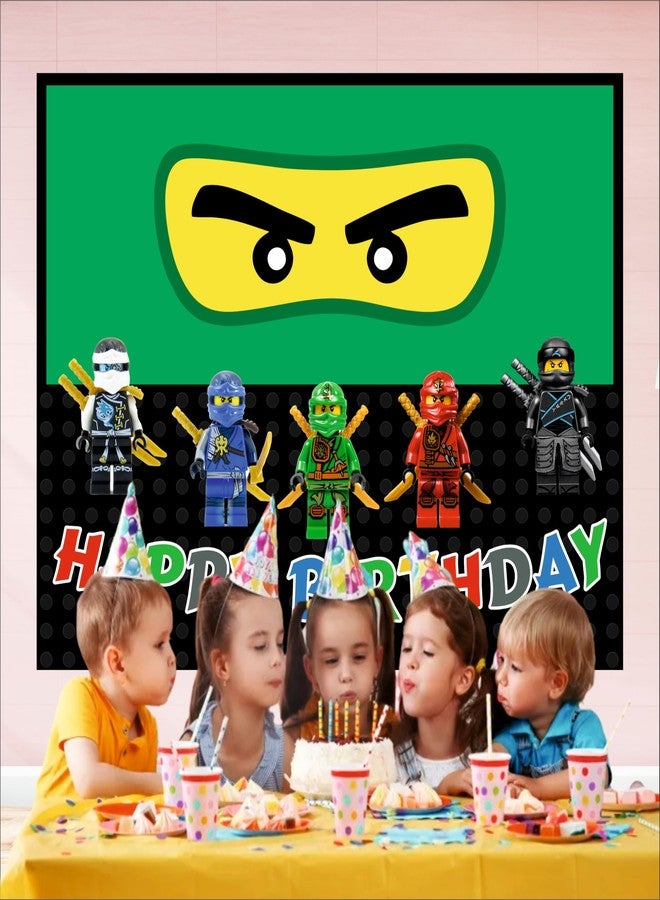 Party Baazaar Ninja Birthday Backdrop 5x4 Ft | Backdrops for Decoration | Birthday Decoration Backdrop | Banner for Kids Theme Party - Image 4